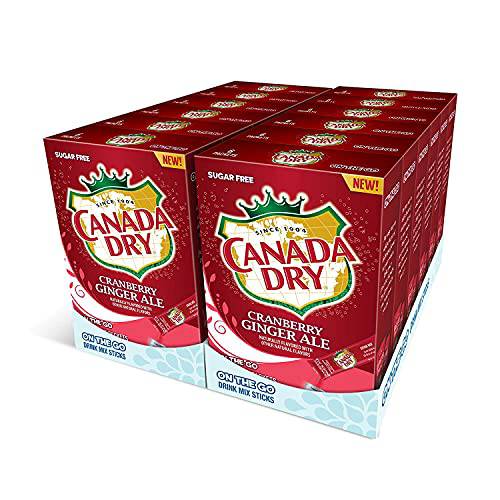 Canada Dry Powder Drink Mix – Sugar Free & Delicious (Cranberry Ginger Ale, 72 Sticks)