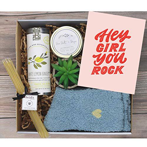 Feel Better Care Package For Women | Feel Better Soon Get Well Soon Gift | Stress Relief Gift Self Care Encouragement Gift Nurse Gift Bff Gift, Cancer Gift Happy Birthday Gift (Hey Girl You Rock)