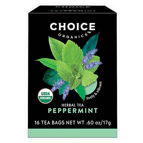 Choice Organics - Organic Peppermint Tea (3 Pack) - Compostable - Caffeine Free - 48 Organic Herbal Tea Bags