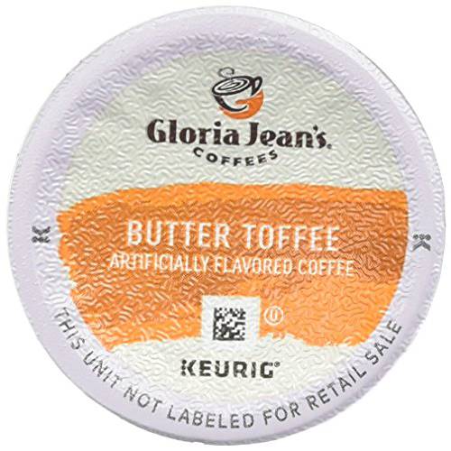 Gloria Jean’s Coffees Butter Toffee 24 K-Cups for Keurig Brewers (Pack of 2)