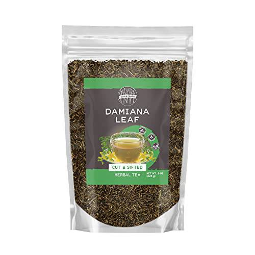 Birch & Meadow 8oz of Damiana Leaf, Cut & Sifted, Herbal Tea