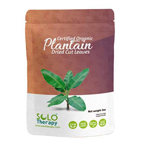 Plantain Leaf, 3 oz., Plantain Dried Cut Leaves , Plantago Major, Plantain Leaf Tea in Resealable Bag, Product From Croatia, Packaged in the USA