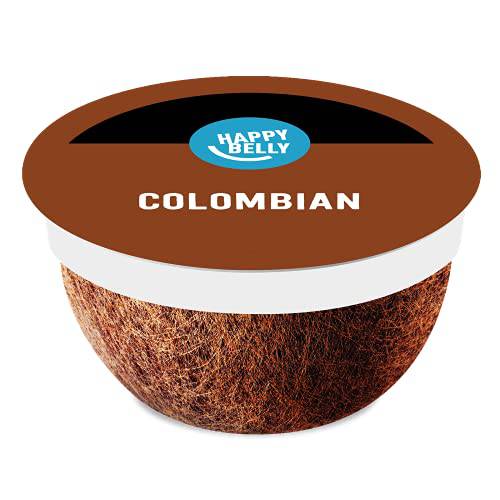 Amazon Brand - 96 Ct. Happy Belly Colombian Coffee Pods (Medium Roast), Compatible with K-Cup Brewer