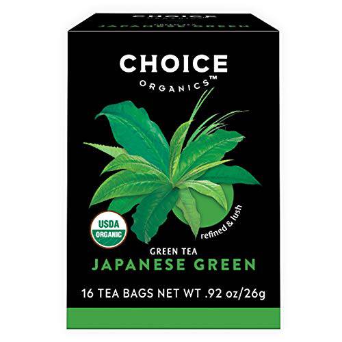 Choice Organics - Organic Japanese Green Tea (3 Pack) - Compostable - Contains Caffeine - 48 Organic Green Tea Bags