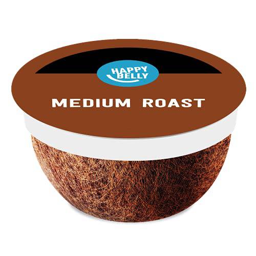Amazon Brand - 96 Ct. Happy Belly Medium Roast Coffee Pods, Compatible with K-Cup Brewer