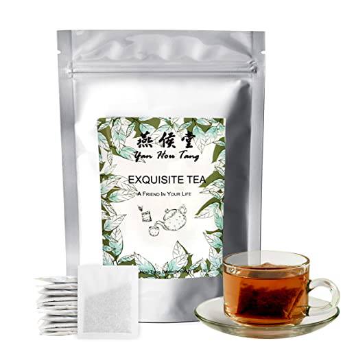 Yan Hou Tang Organic Mugwort Tea bags Chinese Herbal Tea 100 Counts - Natural Improves Digestion and Acts as an Emotional Relaxant Resealable Pack