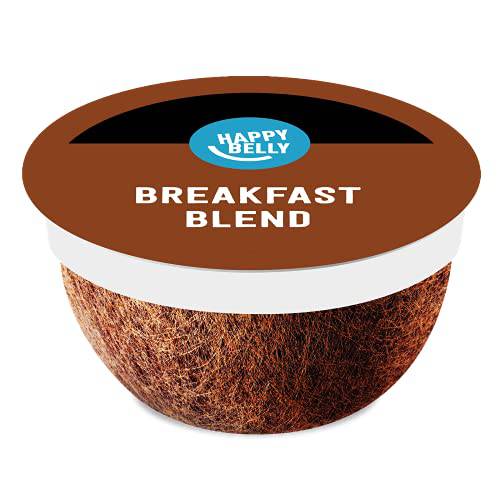 Amazon Brand - 96 Ct. Happy Belly Breakfast Blend Coffee Pods (Light Roast), Compatible with K-Cup Brewer