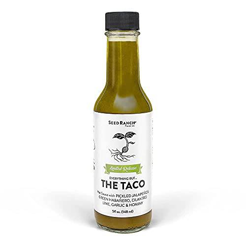 Seed Ranch - Everything But The Taco Hot Sauce (Medium Heat) - Gourmet Pickled Jalapeño & Onion, Cilanto & Lime, Habanero & Hominy - Limited Release Flavor