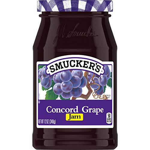 Smucker’s Concord Grape Jam, 12 Ounces (Pack of 6)