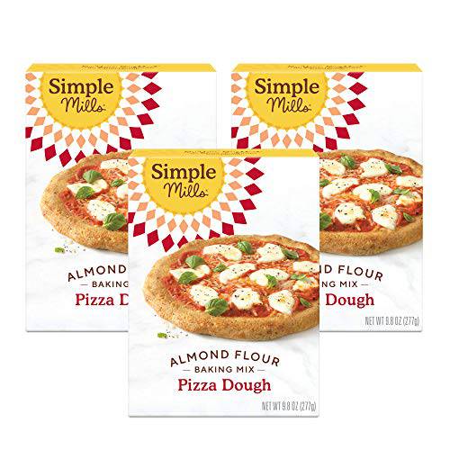 Simple Mills Almond Flour Baking Mix, Cauliflower Pizza Dough - Gluten Free, Vegan, Plant Based, 9.8 Ounce (Pack of 3)