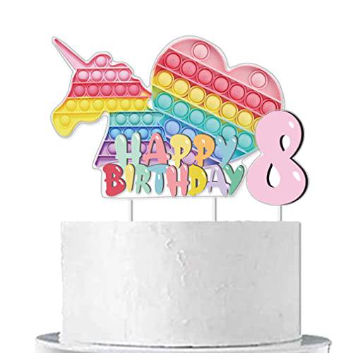 Pop Cake Topper Pop Fidget Birthday 8 Cake Decoration