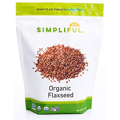 Simpliful™ Organic Whole Brown Flaxseed, 28-oz – Ready-to-eat thanks to IntegriPure®