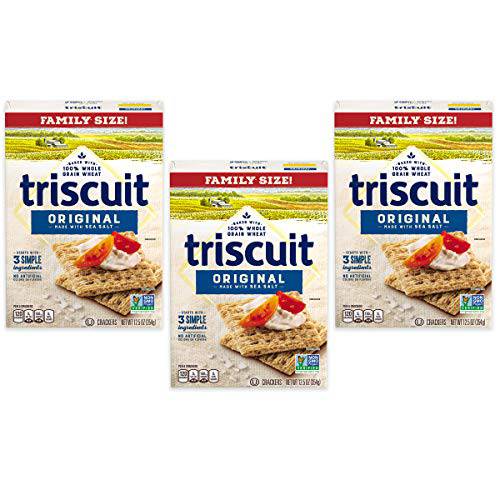 Triscuit Original Crackers, Family Size, 3 Boxes