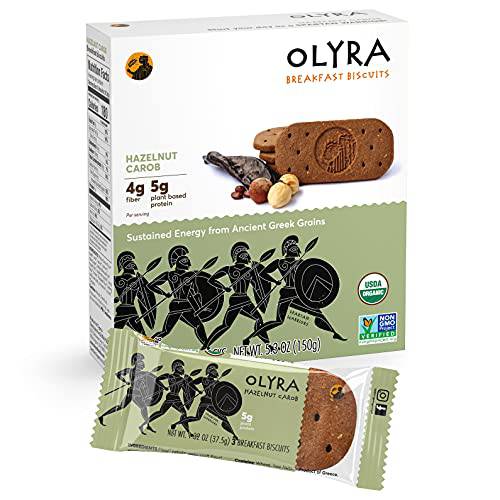 Olyra Organic Hazelnut Carob Breakfast Biscuits, 5.3 OZ