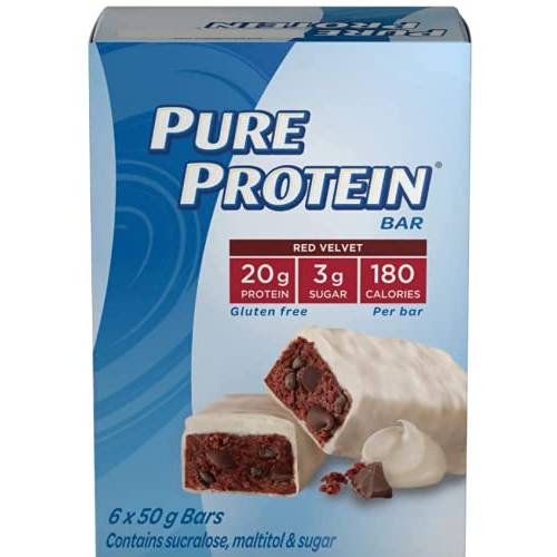 Pure Protein Red Velvet Gluten Free Bar (6 x 50g Bars) {Imported from Canada}
