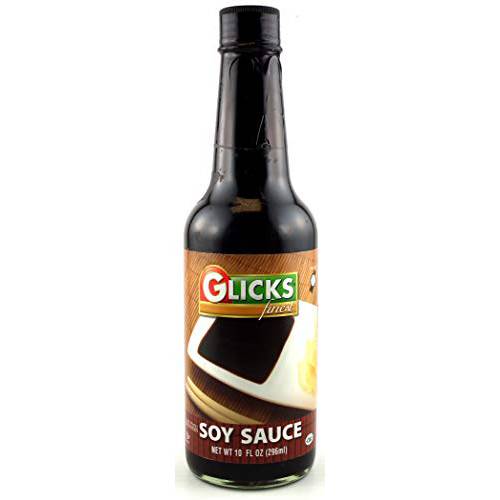 Glicks Gluten Free & Soy Free Soy Sauce 10oz | Perfect for Sushi, Ramen, Stir Fry, Dipping and Marinating | Kosher for Passover
