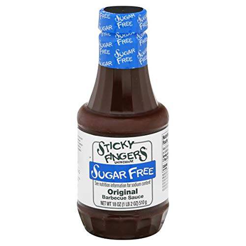 Sticky Fingers Sugar Free Barbecue Sauce, Original (18 Ounce , Pack of 2)