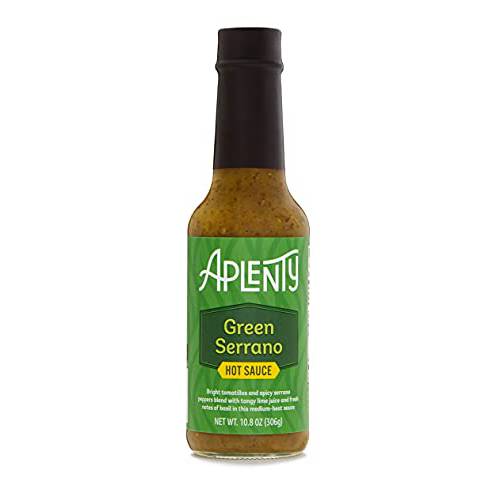 Amazon Brand - Aplenty, Green Serrano Hot Sauce, 10.8 oz