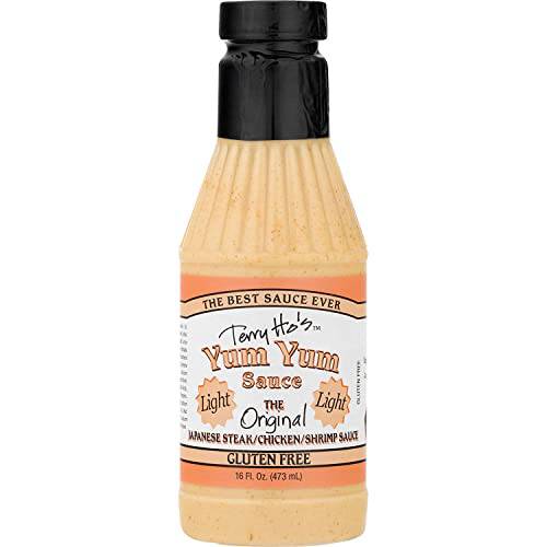 Terry Ho’s Yum Yum Sauce Light Low Calories - Sweet and Tangy Mayonnaise-Based Sauce for Dipping, Marinade, and Dressing - Cocktail Sauce for Shrimp, Japanese Steak, Chicken, Pork, and Vegetable Salad 16oz (Pack of 1)