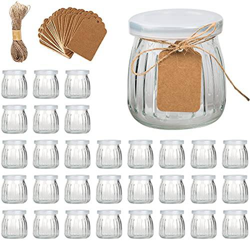 eleganttime Amber Glass Mason Jars 32 oz Wide Mouth 6 Pack,Amber Quart Canning Jars with Airtight Lids and Bands for for Canning, Freezing, Fermenting,Preserving, Beverages & Jar Decor