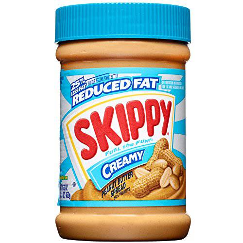 SKIPPY Reduced Fat Creamy Peanut Butter Spread, 16.3 Ounce (Pack of 12)