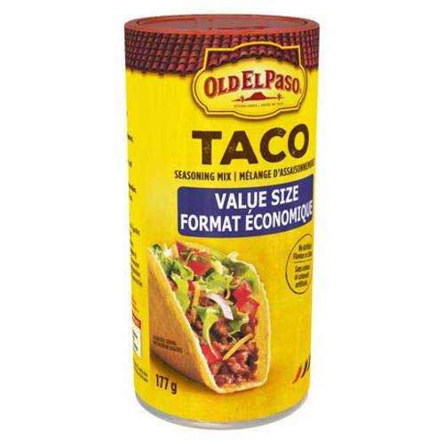 Old El Paso, Taco Seasoning Mix Original, Value Size, 177g/6.2oz, Imported from Canada}