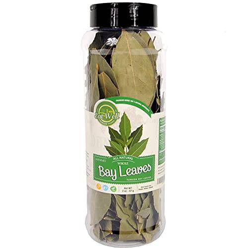 Bay Leaves Whole 2 oz , Bulk, 100% Natural Dried Turkish Bay Leaf by Eat Well Premium Foods -