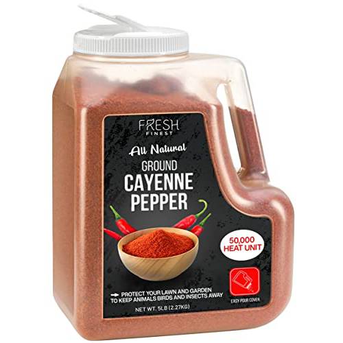 Cayenne Pepper Powder Bulk 5 LB All Natural Red Pepper Spice 50,000 SHU Heat , Commercial and Home Cooking