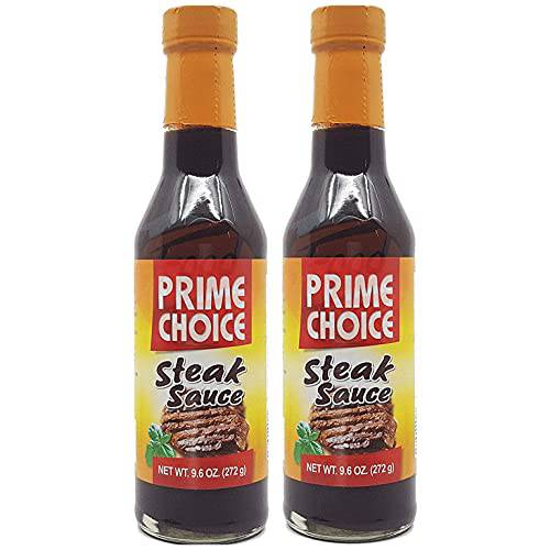 Prime Choice steak sauce in 9.6-ounce glass bottle x 2 pack