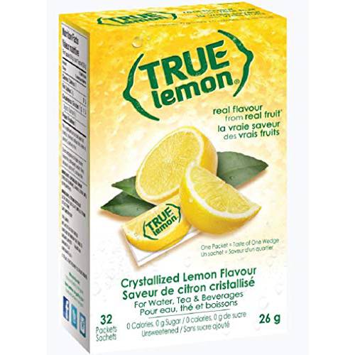 True Citrus - True Lemon Crystallized Lemon (2 Boxes of 32 = 64 Packets)