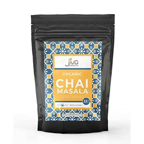 Jiva Organic Traditional Masala Chai Tea Powder Spice Blend 3.5 Ounce - Made with All Organic Spices - Easy Indian Tea Preparation