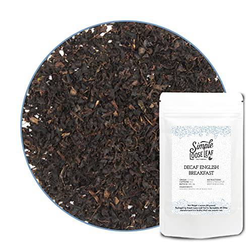 Simple Loose Leaf - Decaf English Breakfast Tea - Premium Loose Leaf Black Tea - Caffeine Free - Classic Blend - USA Hand Packaged (4 Ounce)