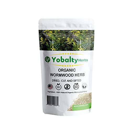 Organic Wormwood Herb, Ajenjo organico certificado 4 oz, Artemisia Absinthium, Wormwood Dried cut herb.