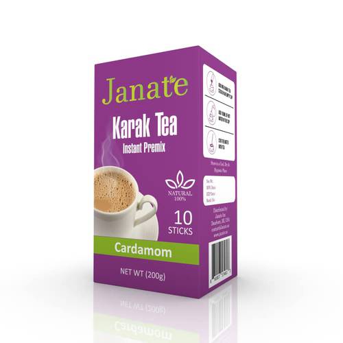 Janate - Karak Tea - Instant premixed tea 100% Natural (Cardamom)