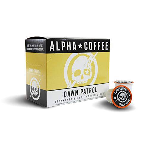 Alpha Coffee – Dawn Patrol - 24 Count Coffee Pods - Premium Gourmet Craft Medium-Light Roast Coffee | Veteran Owned - Specialty Small Batch Roasted Coffee | 100% Arabica Beans