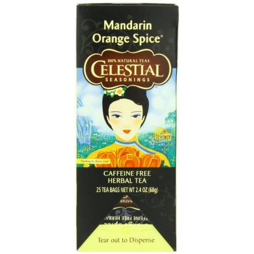 Celestial Seasonings Herbal Tea, Mandarin Orange Spice, 25 Count (Pack of 6)