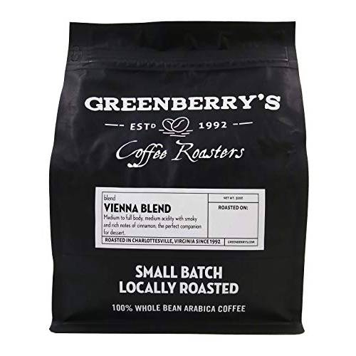Greenberry’s Coffee Co. - Vienna Blend Whole Bean - Bold, Fresh, 100% Arabica, Dark Roast Beans, 2 lbs