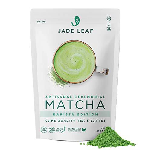 Jade Leaf Artisanal Ceremonial Grade Matcha Green Tea Powder - Authentic Japanese Origin - Barista Edition For Cafe Quality Tea & Lattes (1.76 Ounce)