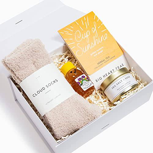 Unboxme Mini Gift Box For Women, Tea Care Package For Her, Thinking Of You, Sympathy, Birthday Gift, Self-care Relaxation Gift, Get Well Soon Gift, Spa Gift (Warm-Hugs Greeting Card)