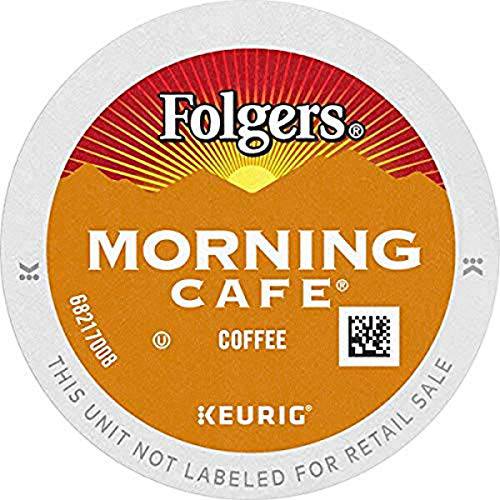 Folgers Morning Cafe Coffee, Mild Roast, K Cup Pods for Keurig Coffee Makers, 48Count