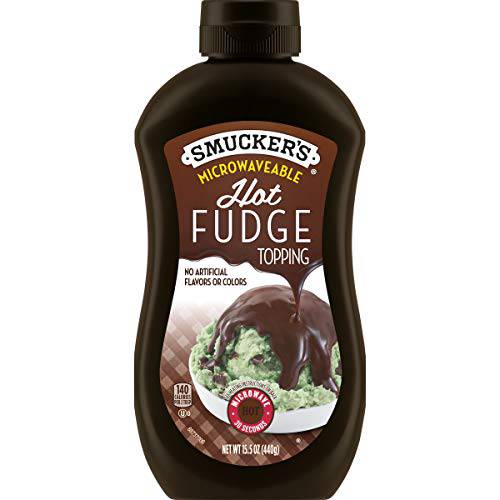 Smucker’s Hot Fudge Topping, 15.5 Ounces (Pack of 6), Microwavable Squeeze Bottle