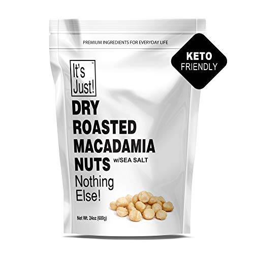It’s Just - Macadamia Nuts, Product of Hawaii, Dry Roasted, Sea Salted (Dry Roasted / Sea Salted, 24 Ounces)