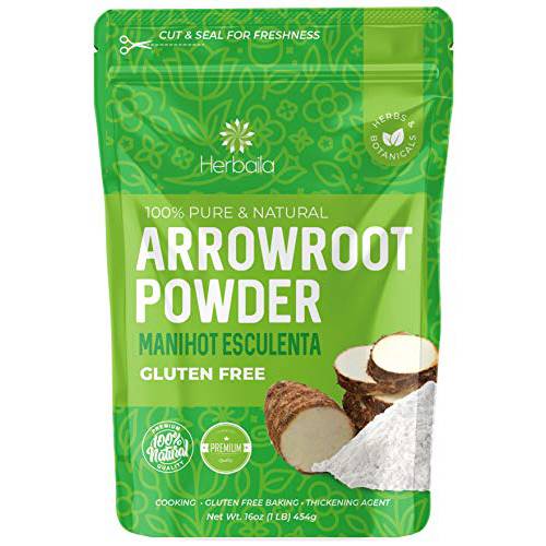 Arrowroot Powder 1 Lb. Arrowroot Flour Starch, Immune Health & Metabolism, non-GMO & Gluten-free