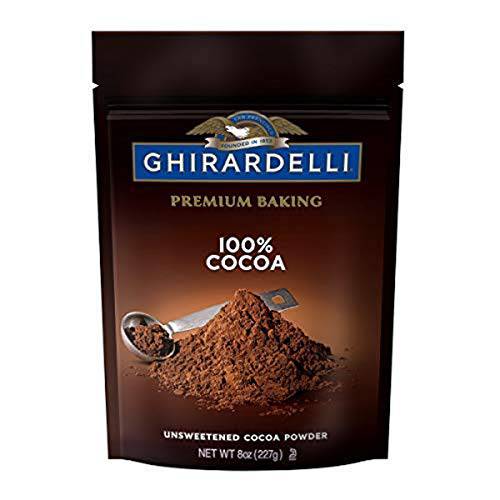 Ghirardelli Premium Baking Cocoa 100% Unsweetened Cocoa Powder, 8 Oz Bag, 100% Cocoa, 6 Count