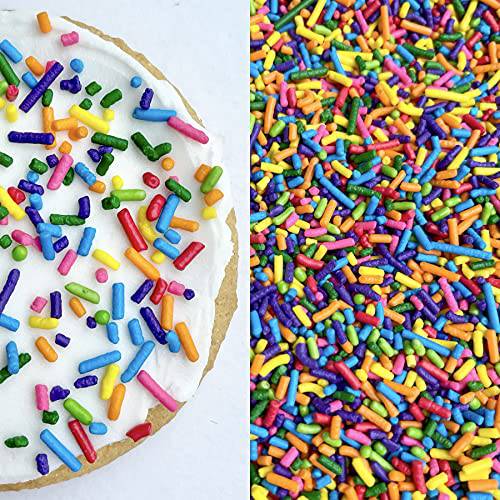 Manvscakes | 7.2 oz | Sprinkles | Jimmies | Cookie sprinkles | Cake sprinkles | Edible sprinkles | Ice cream sprinkles (Rainbow)
