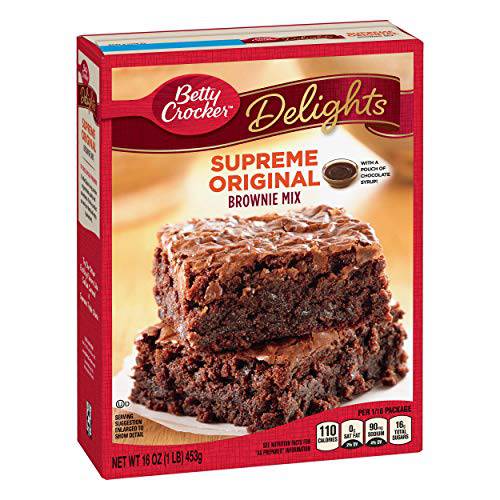 Betty Crocker Delights Supreme Original Brownie Mix, 16 oz. 8 Count(Pack of 1)