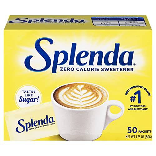 SPLENDA No Calorie Sweetener, Single-Serve Packets (50 Count), 1.75 Ounce