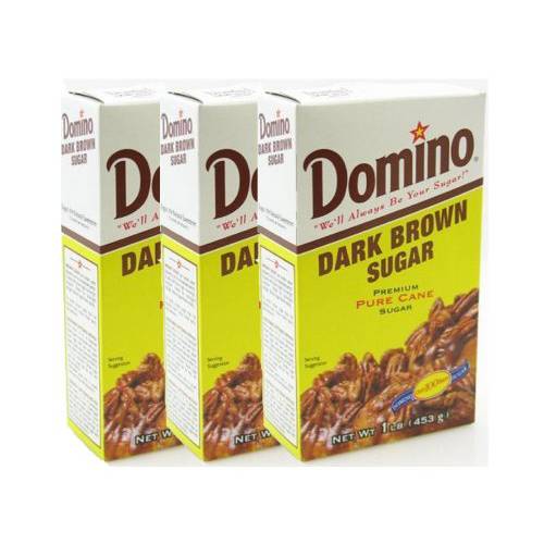 Domino Dark Brown Sugar 1Lb. Box (3-Pack)