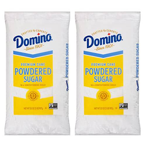 Domino Premium Cane Powdered Sugar, 2 LB Bag (Pack of 2)