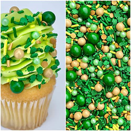 Manvscakes | 7.5 ounce Sweet luck sprinkles | St. Patrick’s day sprinkles | Green sprinkles | Edible sprinkles | Cale sprinkles | Cookie sprinkles